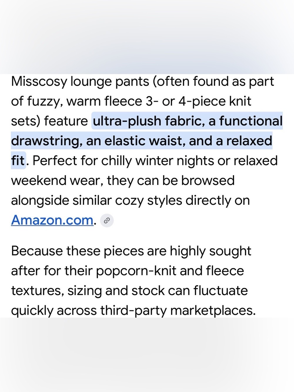 ▪️MISSCOSY Lounge Pants - Picture 5 of 5